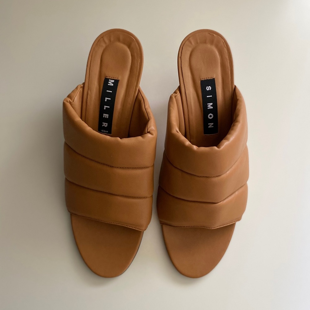 Simon Miller Women's Padded Vegan Leather Mules - Picture 1 of 6